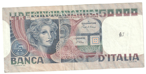 50000 lire italy aprile - lire,