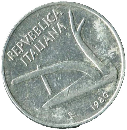 1980 italy lire coin - -,