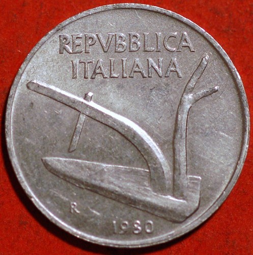 Italy lire 1980 - 10, km#