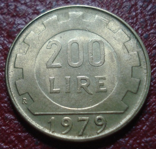 1979 italy 200 lire au - lire,