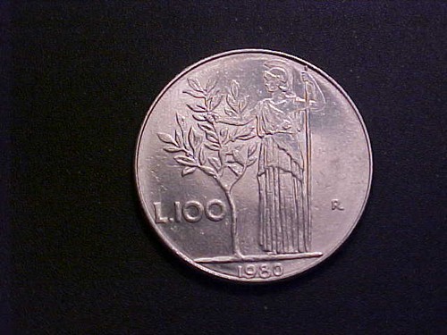 1980 italy 100 lira 1 - italy,