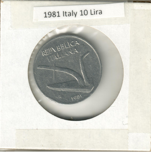 Italy 1981 10 lire - italy,